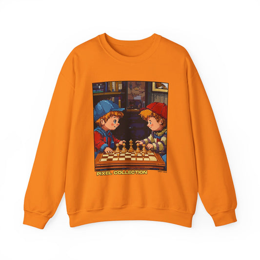 Pixel Brothers - Orange Chess Crewneck Sweater