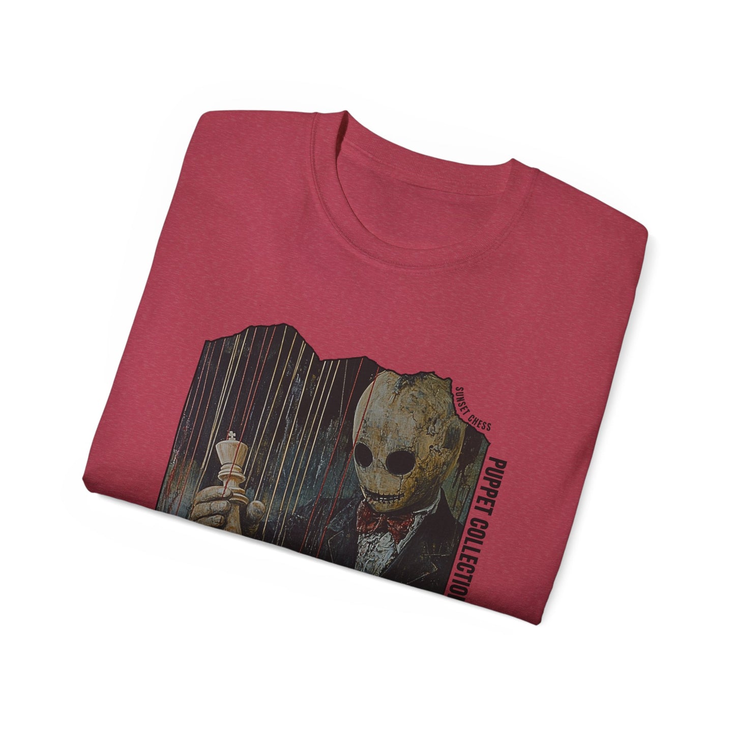 Chess on Strings - Heather Cardinal Red Chess T Shirt