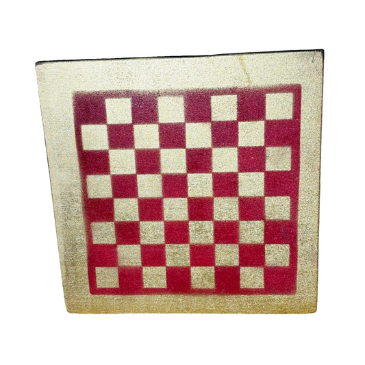 Golden Red - Painted Chess Board