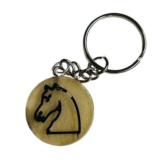 Champagne Yellow Knight - Handmade Resin Keychain