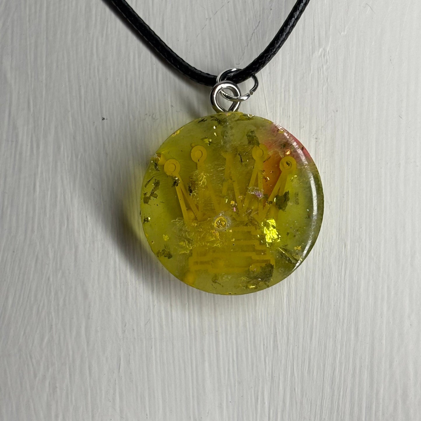 Queens Yellow Royalty - Handmade Resin Chess Necklace
