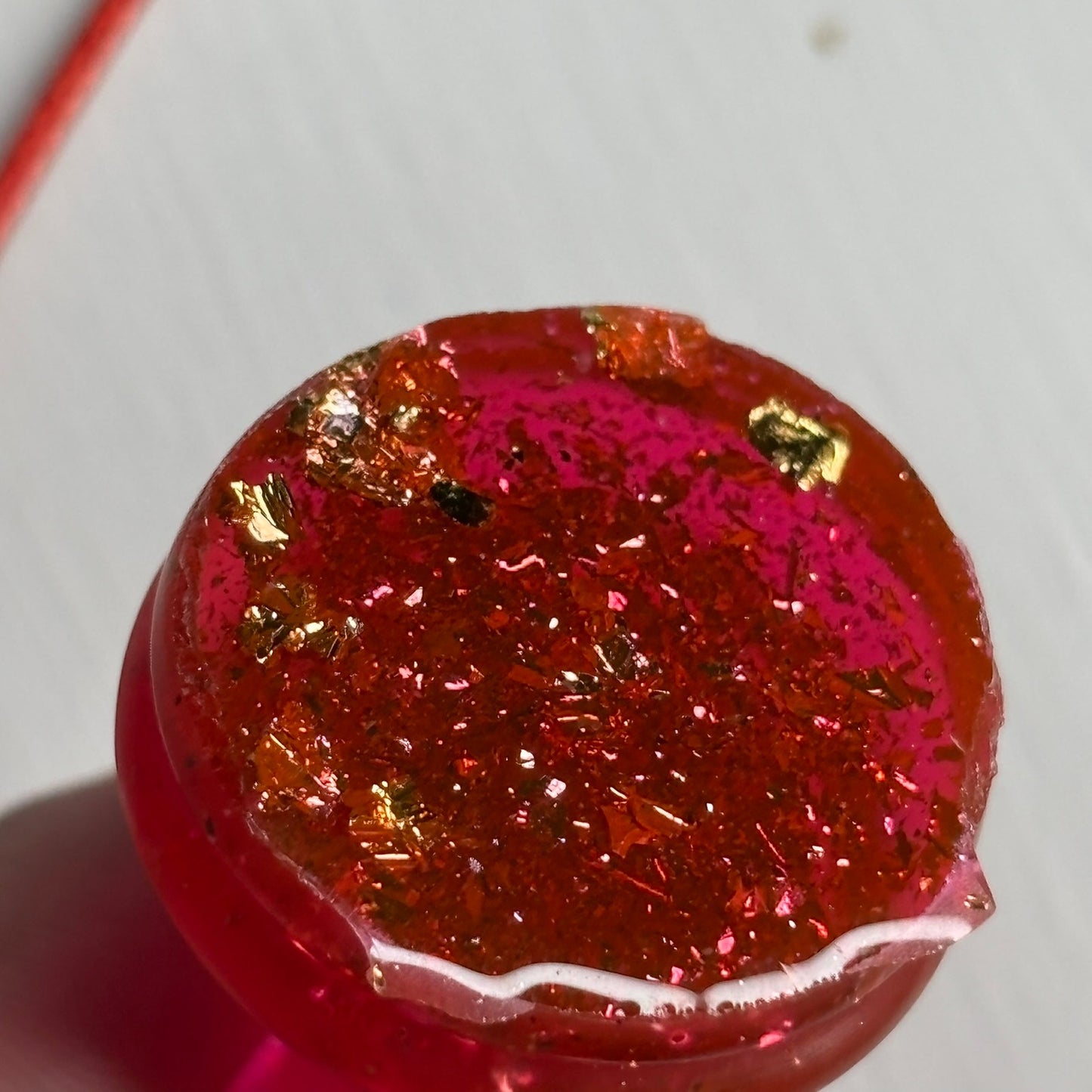 Red Crystal Queen - Handmade Resin Chess Necklace