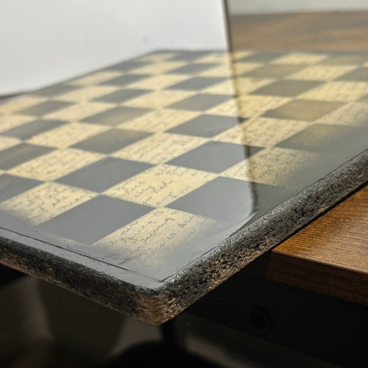Cursive Gold - Resin Coated Chess Board