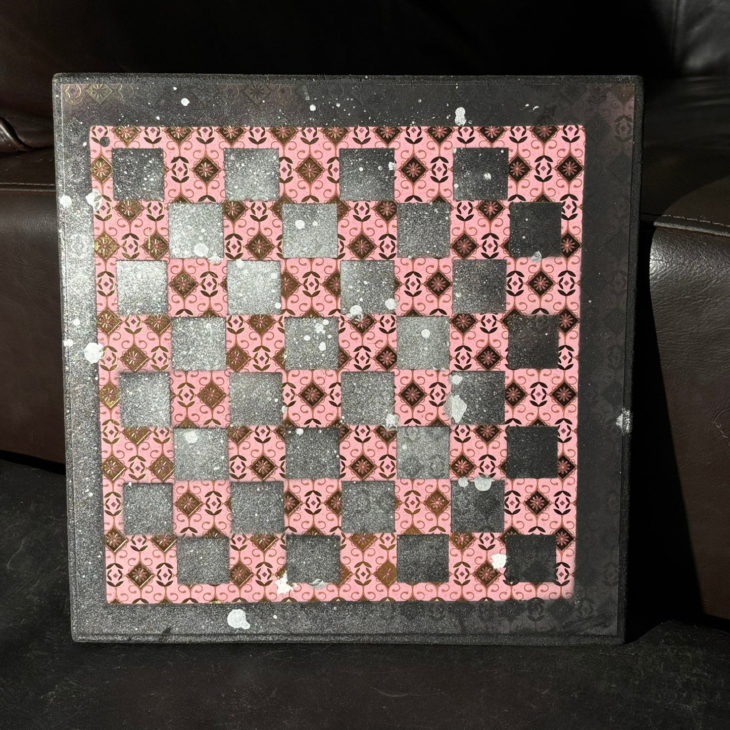 Supreme Peach - Scrapbook Chess Board