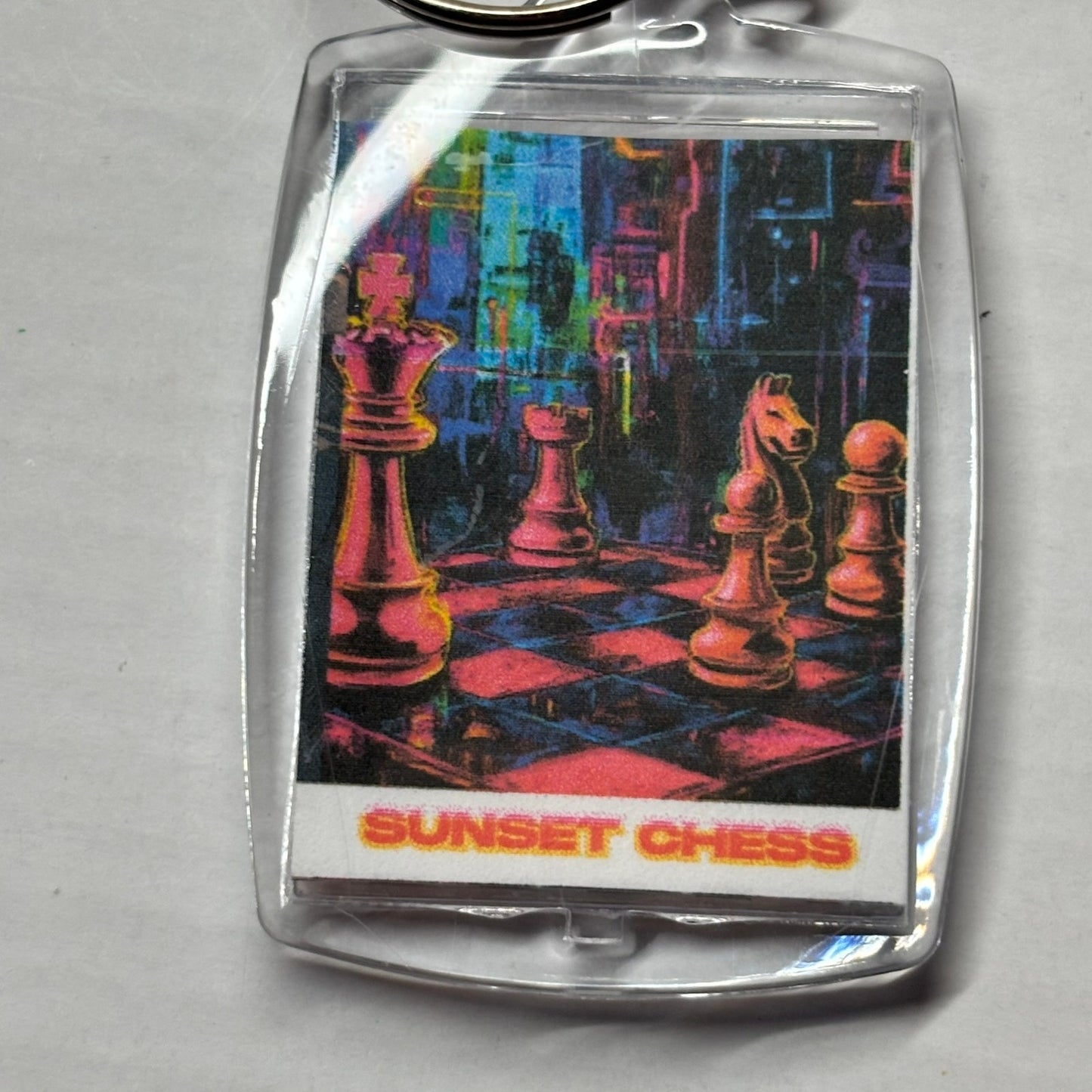 Retro Board - Chess  Photo Keychain