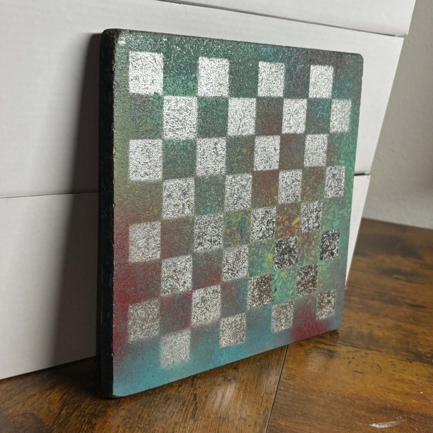 Toxic Chrome - Painted Double Sided Chess Board
