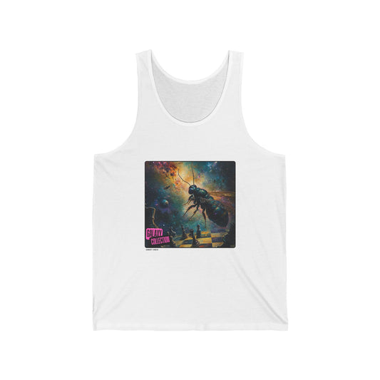 Galaxy Bug - White Chess Tank Top