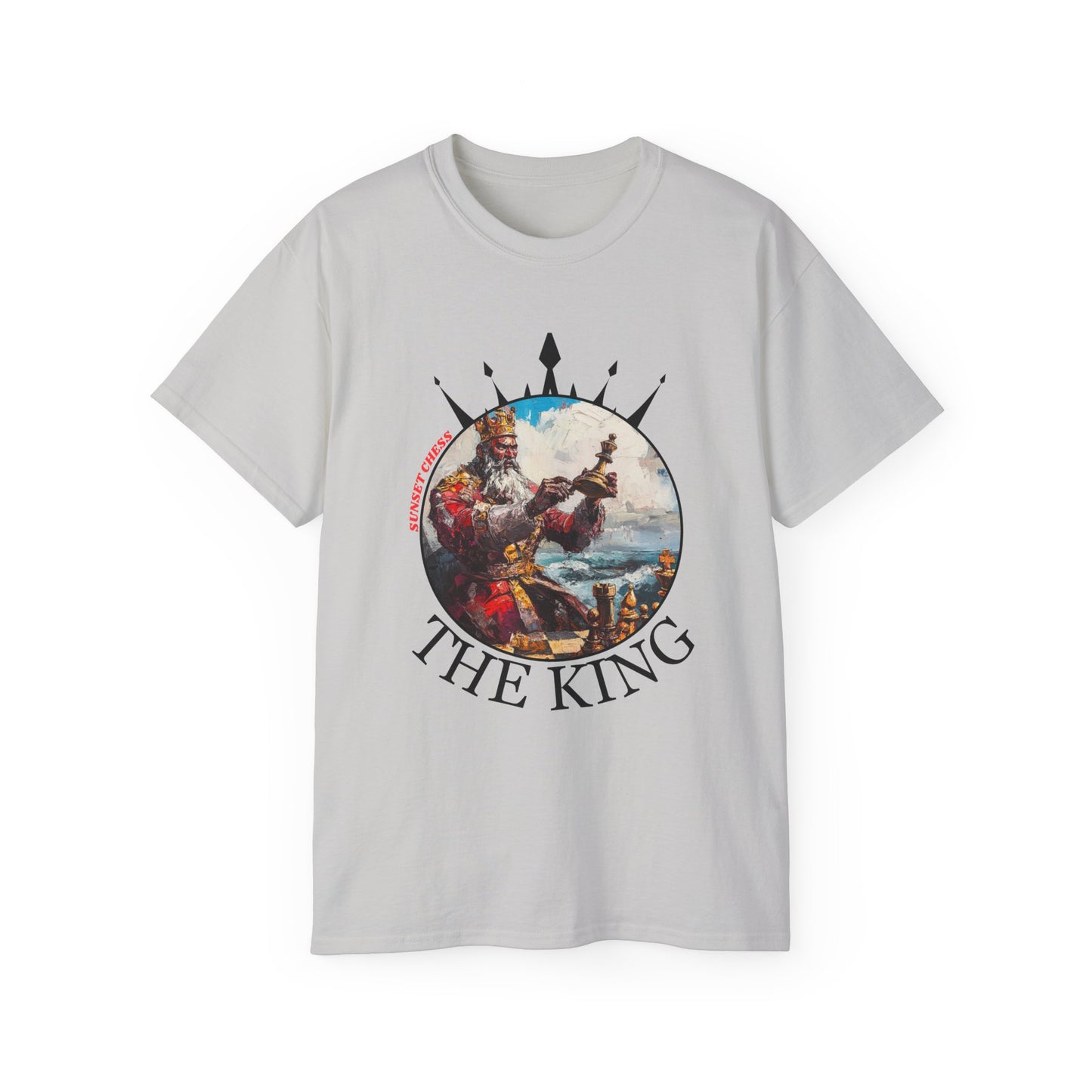 King At Sea - Ice Gray Chess T Shirt