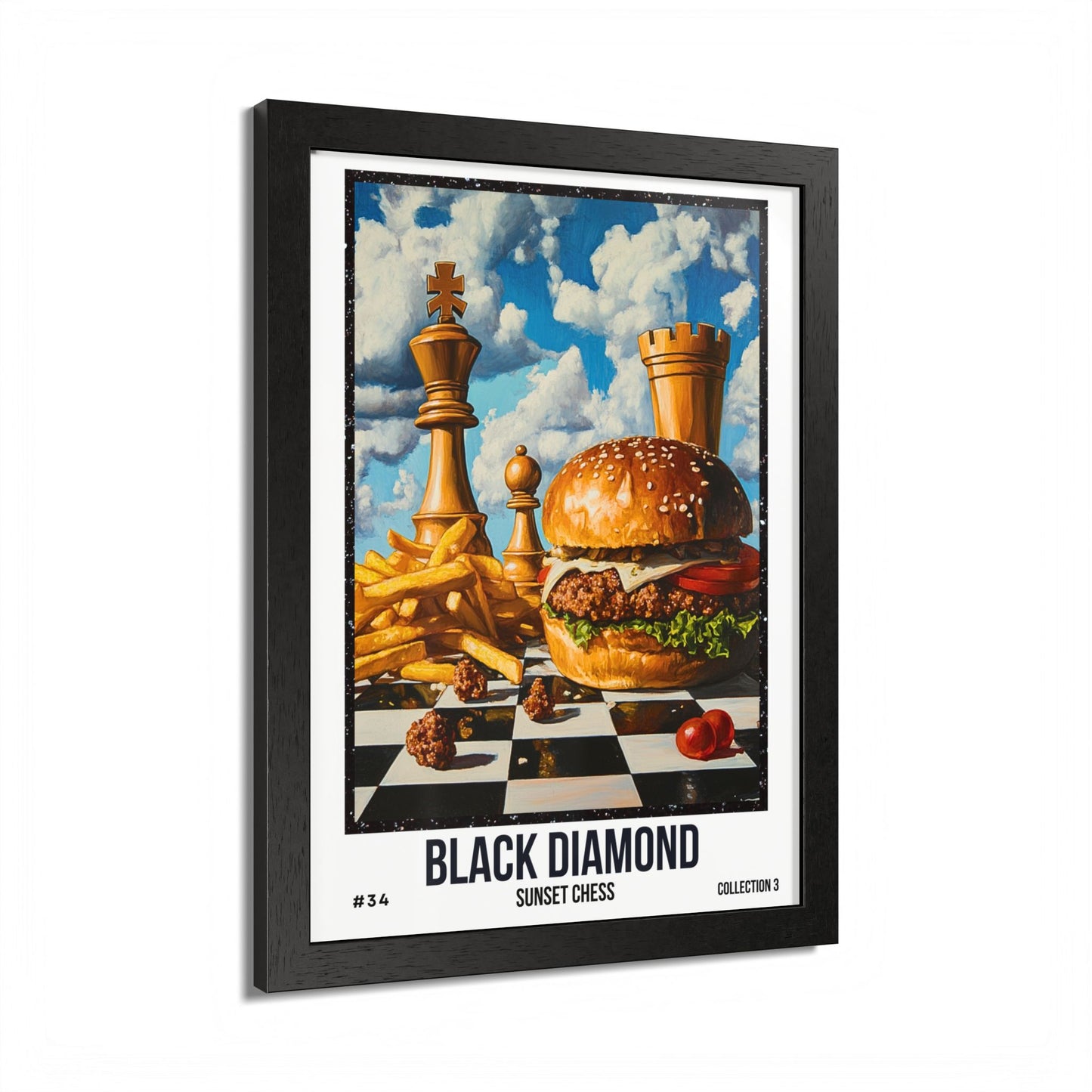 Black Diamond - Collection 3 Card #34 - Sunset Card Poster Framed 12"x16"