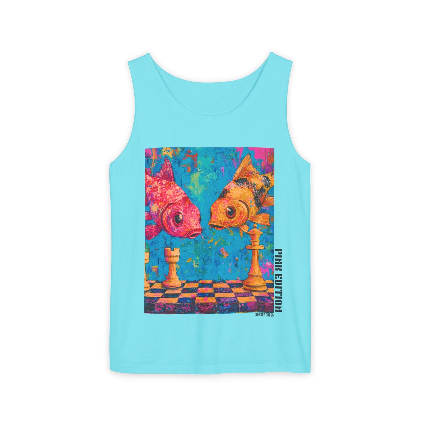 Fish & Chess - Lagoon Blue Tank Top