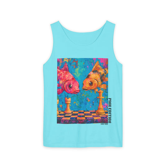 Fish & Chess - Lagoon Blue Tank Top
