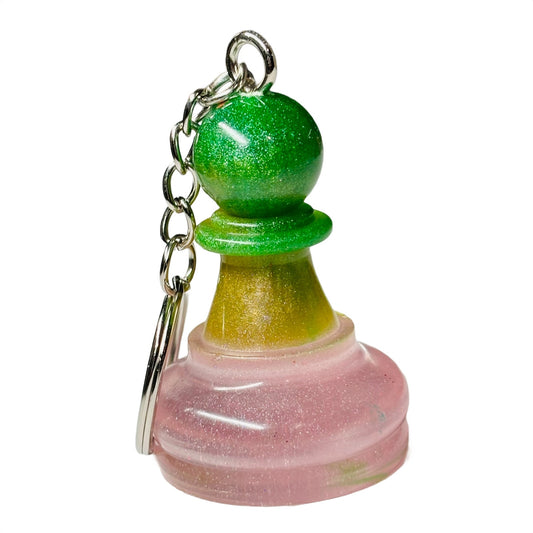 Color Mix Pawn - Handmade Resin Keychain - Large Edition