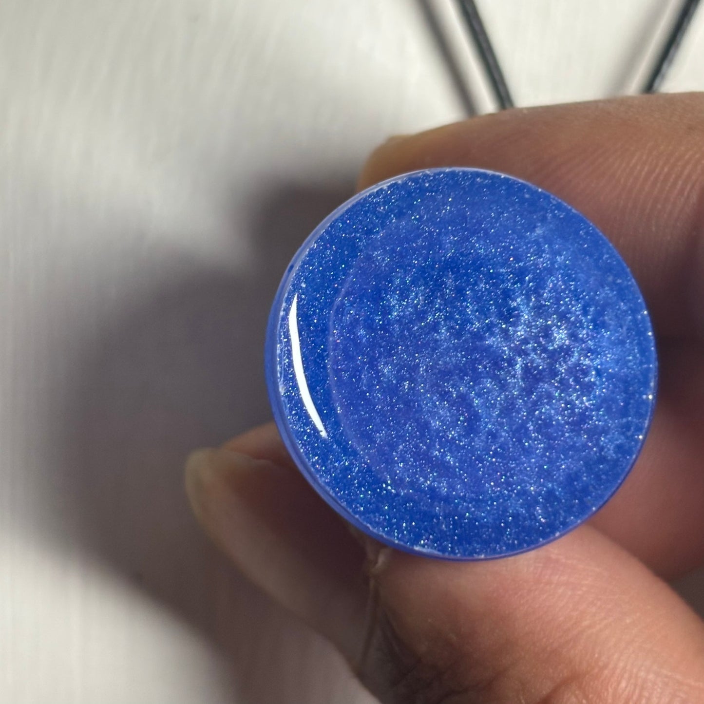 Solid Blue - Handmade Resin Chess Necklace