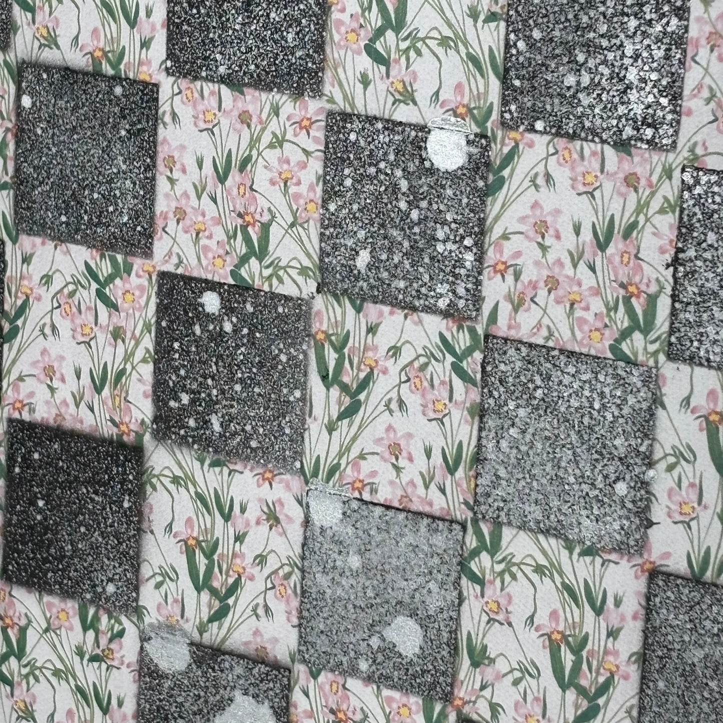 Chrome Mist Flowers - Scrapbook Chess Board