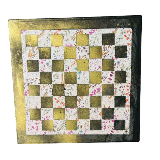 Flowing Flowers - Scrapbook Chess Board