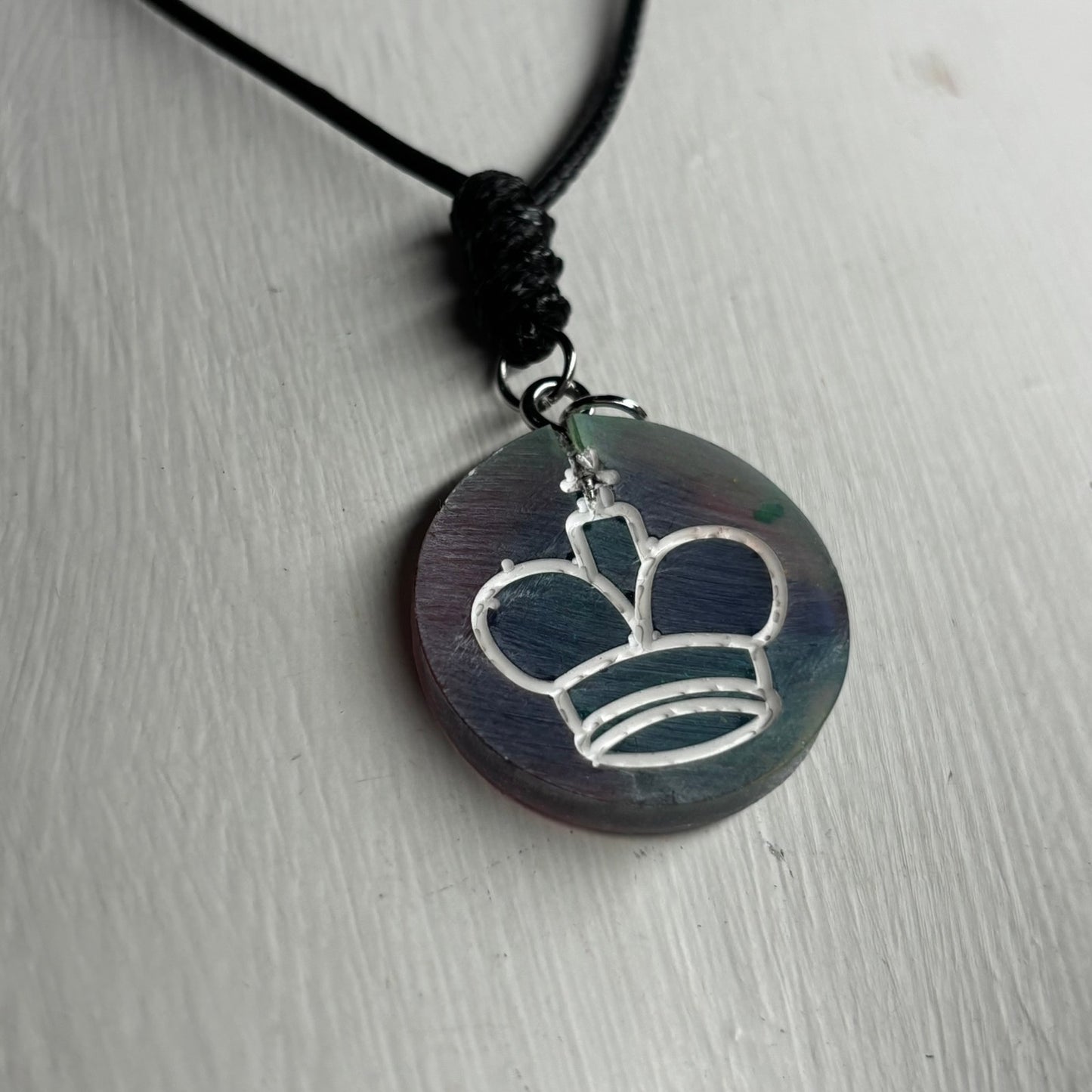 Cosmic King - Handmade Resin Chess Necklace