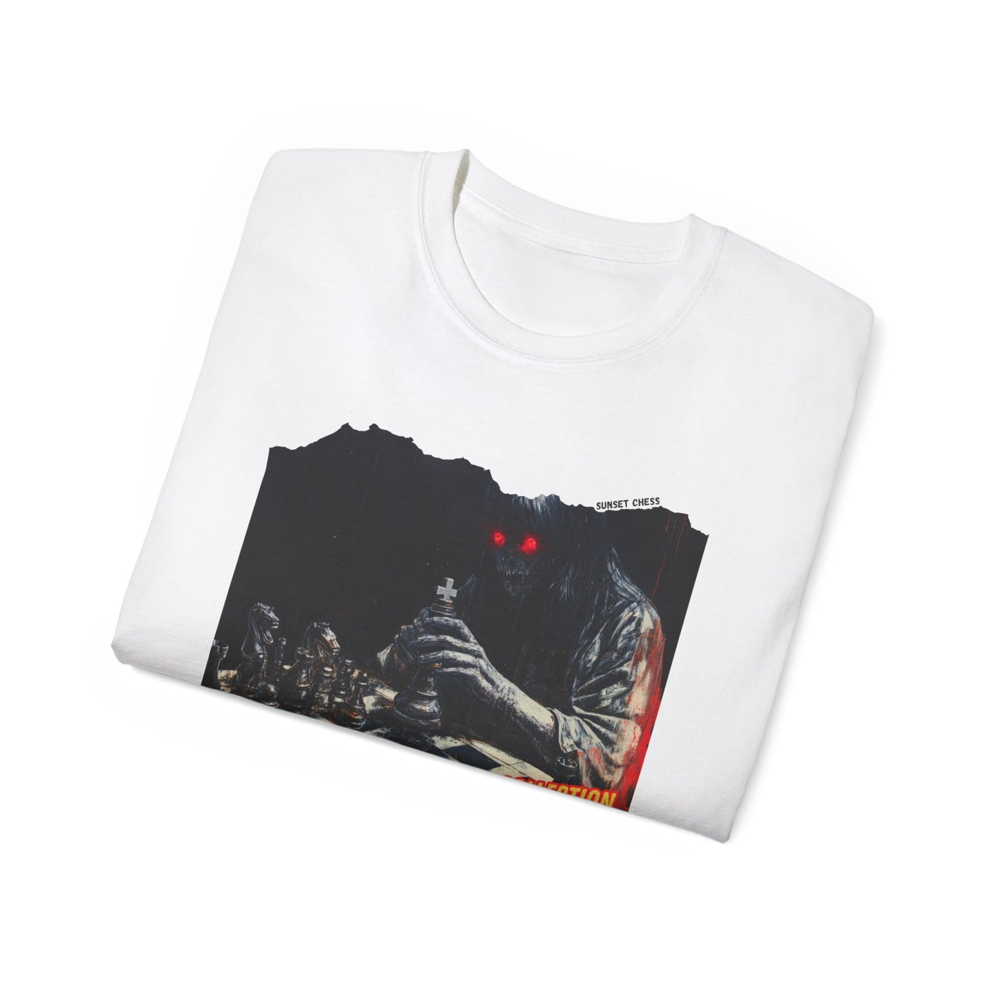 Chess In Darkness - White Chess T Shirt