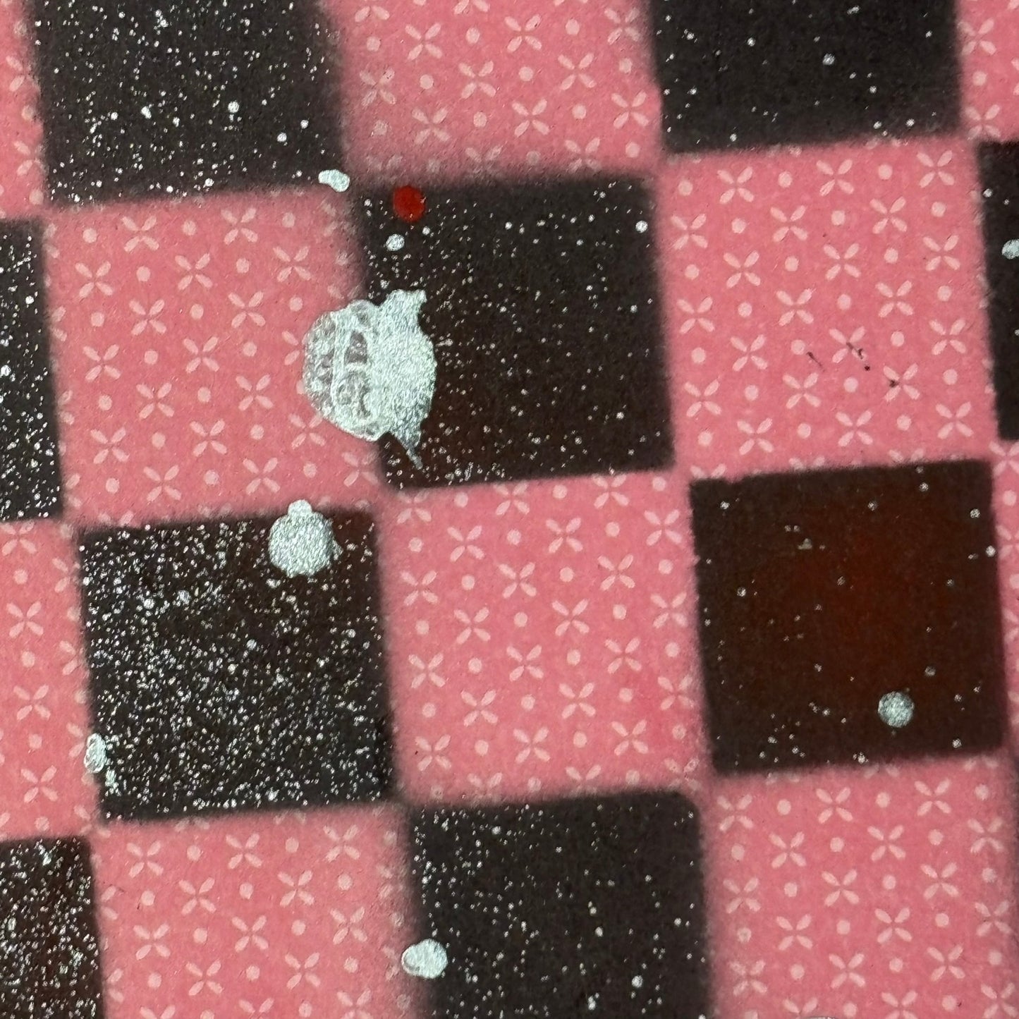 Red Splash Hue - Large Scrapbook Chess Board