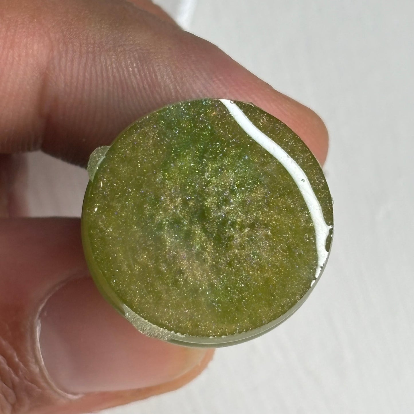 Simple Green Pawn - Handmade Resin Chess Necklace