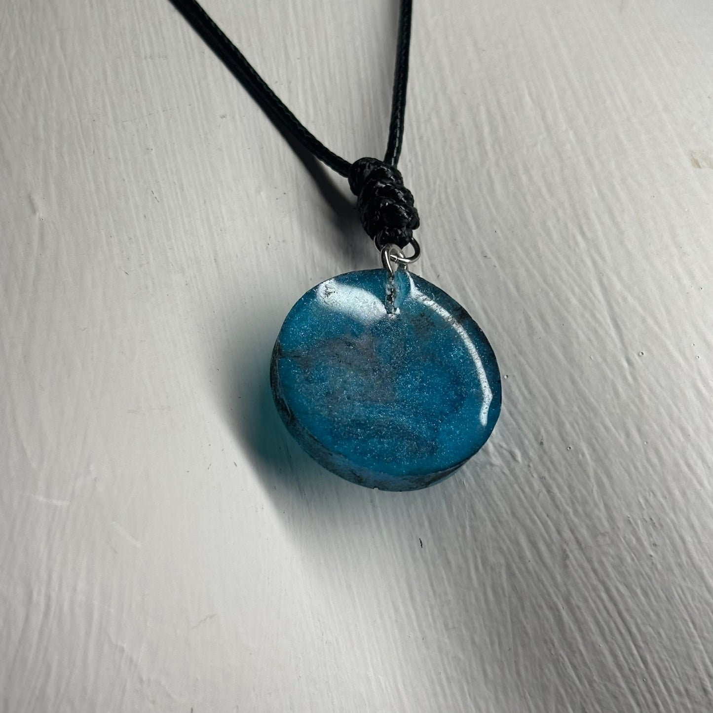 Blue King - Handmade Resin Chess Necklace