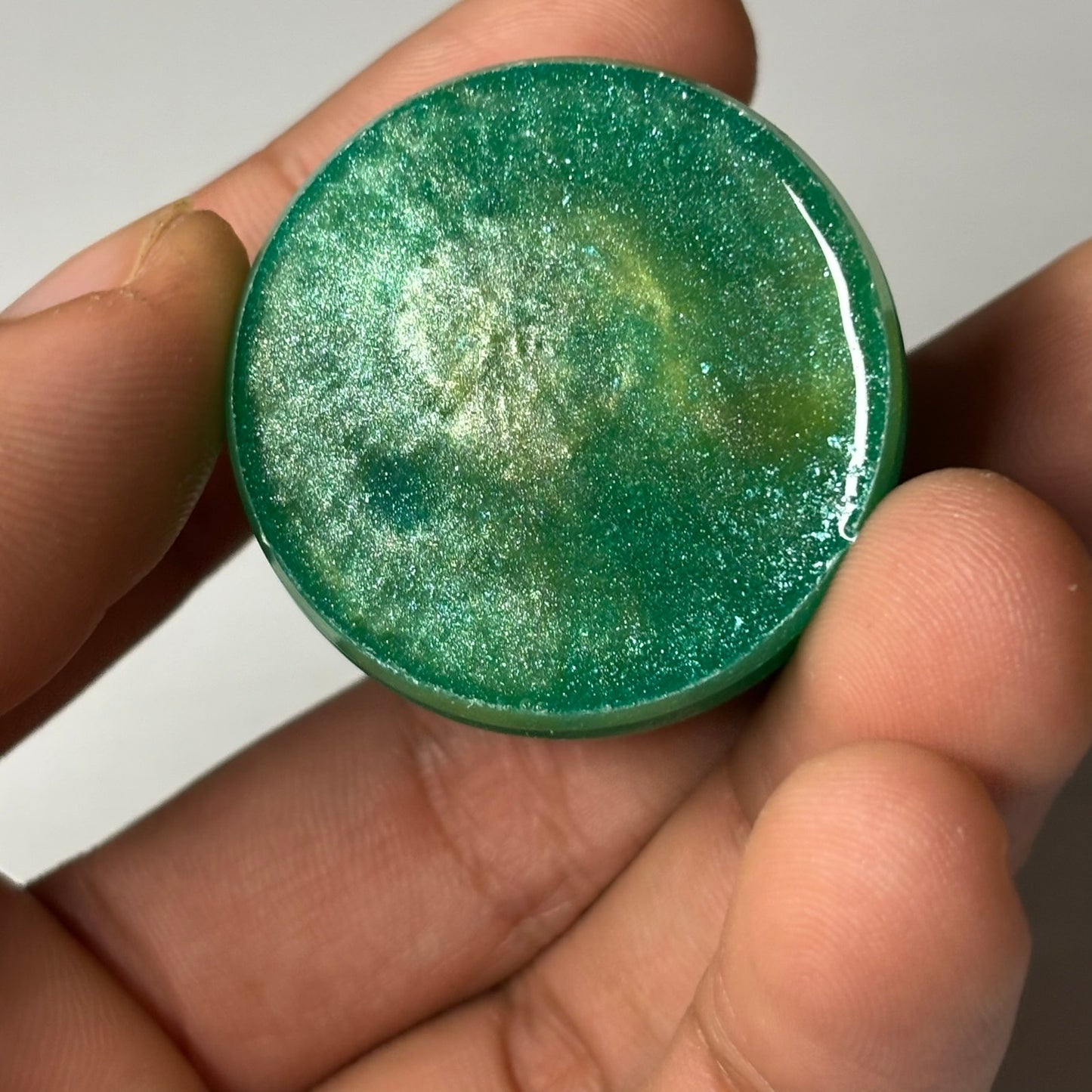 Green Forest Queen - Handmade Resin Keychain - Large Edition