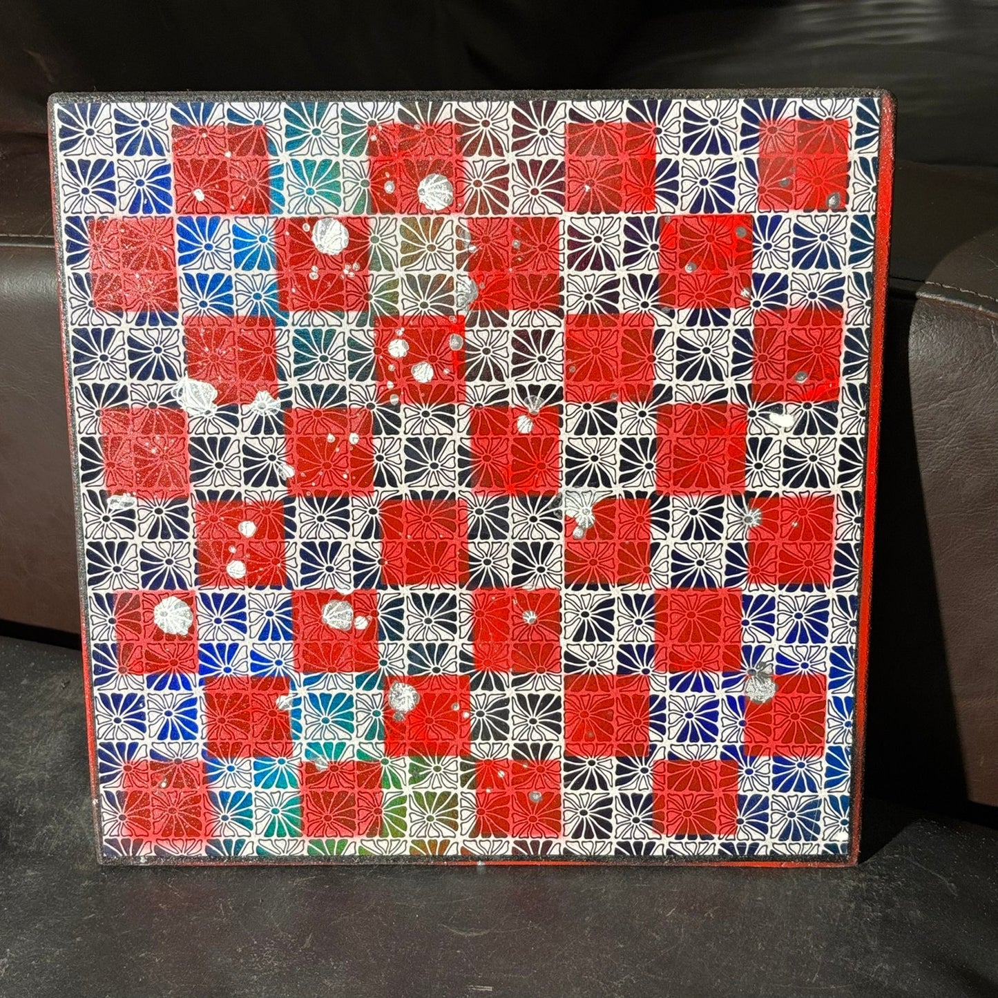 Vintage Shining Red - Scrapbook Chess Board