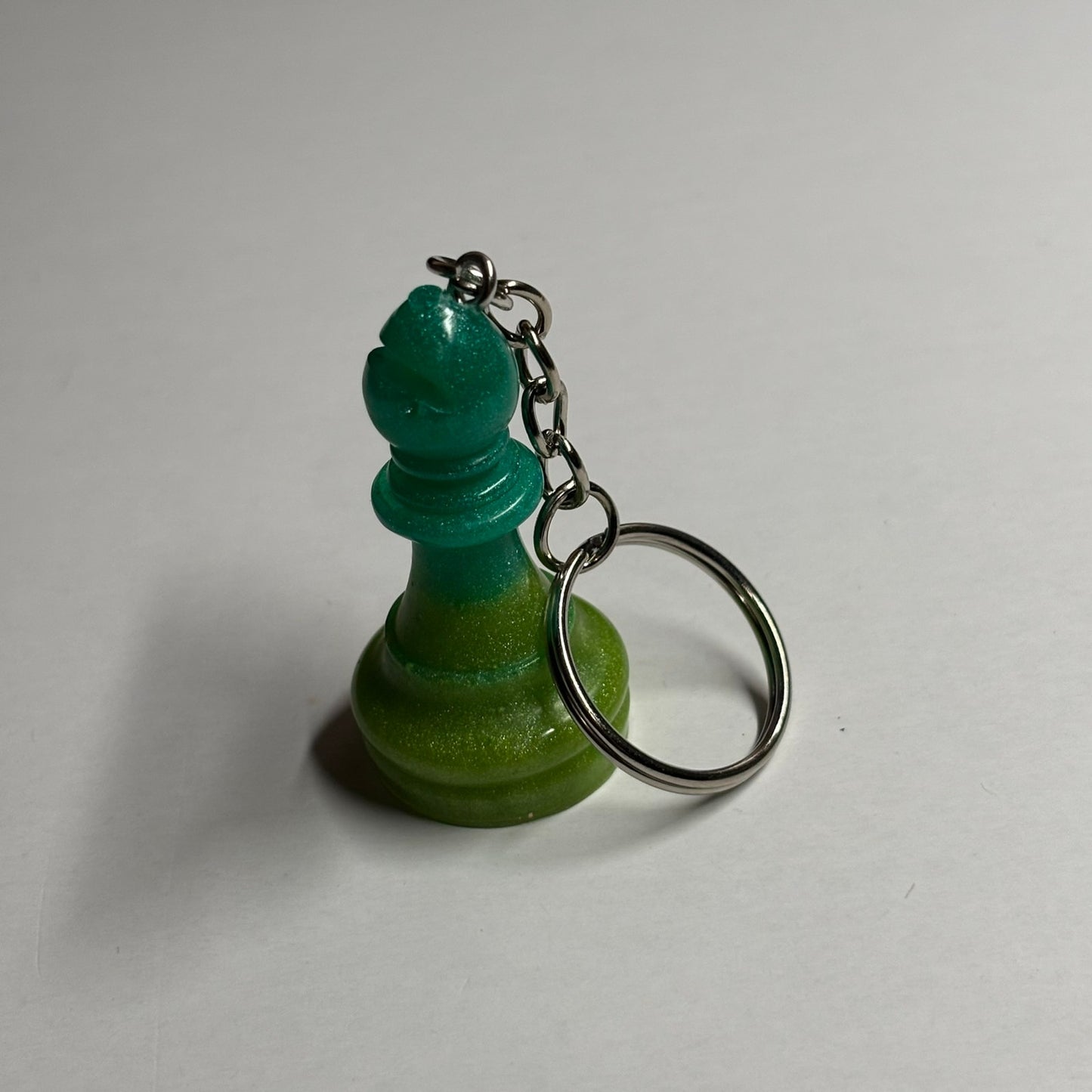 Two Toned Green - Handmade Resin Keychain