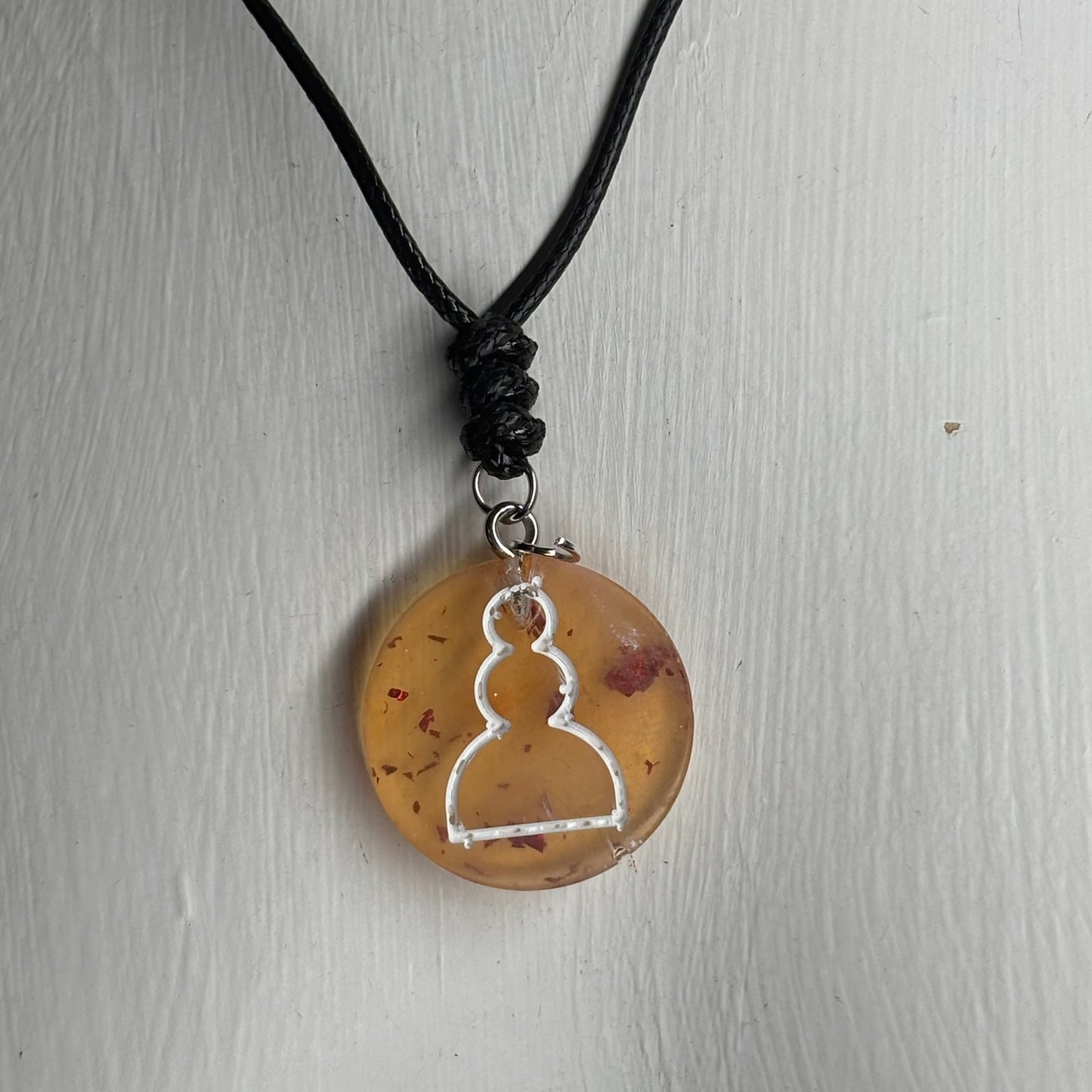 Royal Yellow Pawn - Handmade Resin Chess Necklace