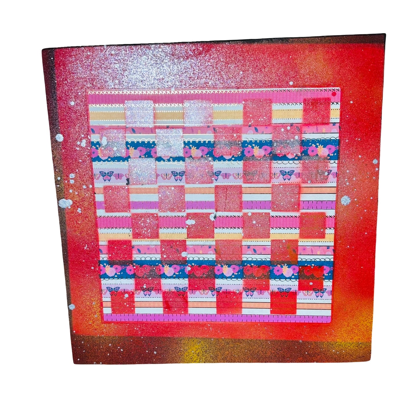 Red Vibrant Fusion - Large Scrapbook Chess Board