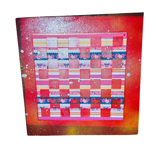 Red Vibrant Fusion - Large Scrapbook Chess Board
