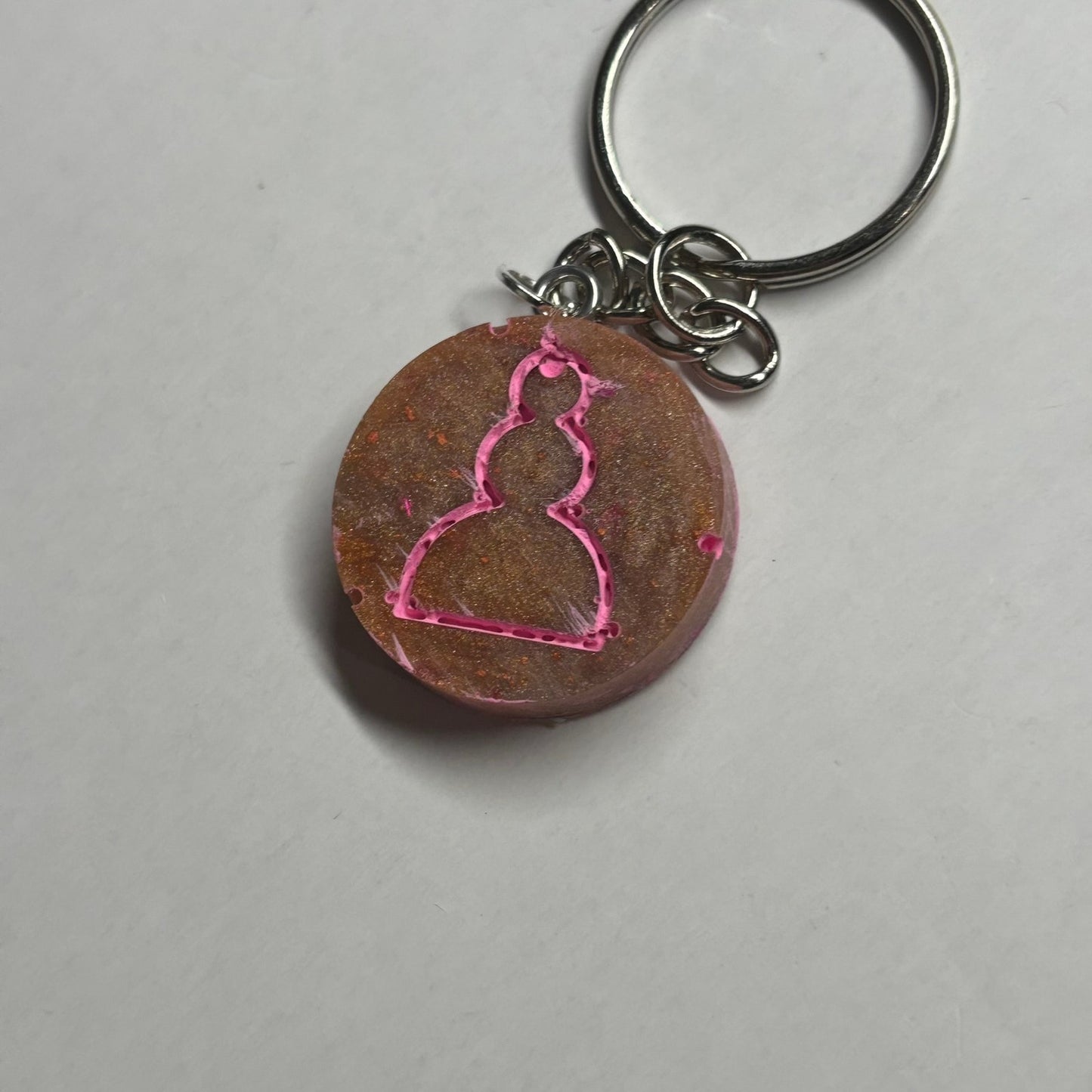 Classy Pink - Handmade Resin Keychain