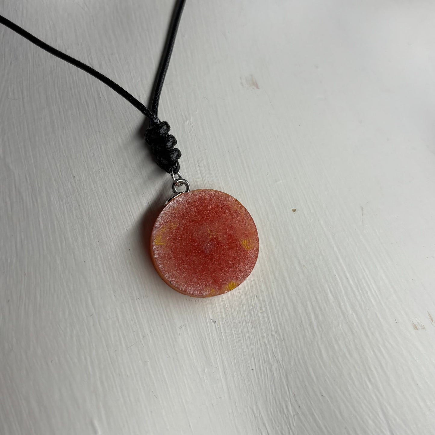 Peach Pink Pawn - Handmade Resin Chess Necklace