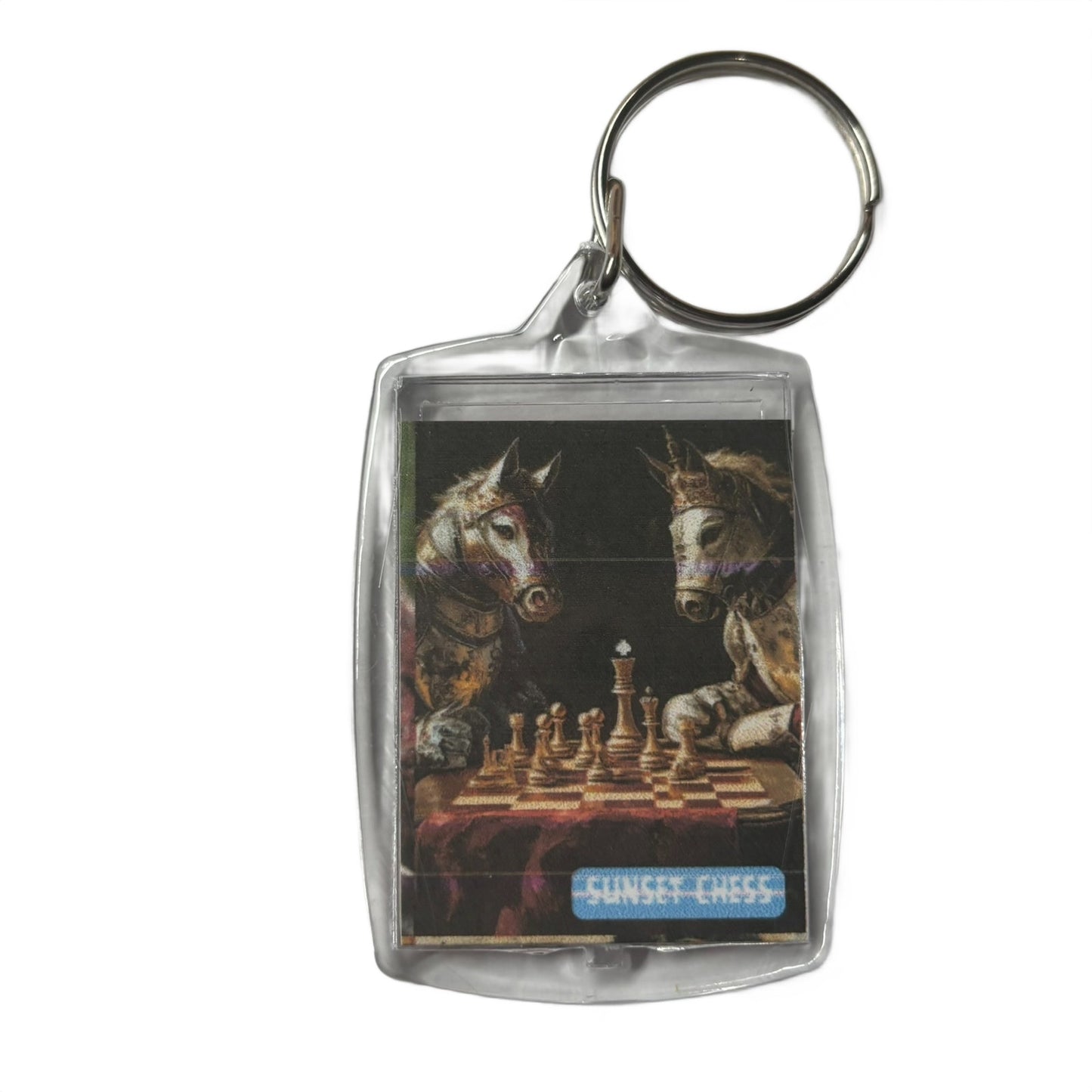 Horses Battle - Chess  Photo Keychain