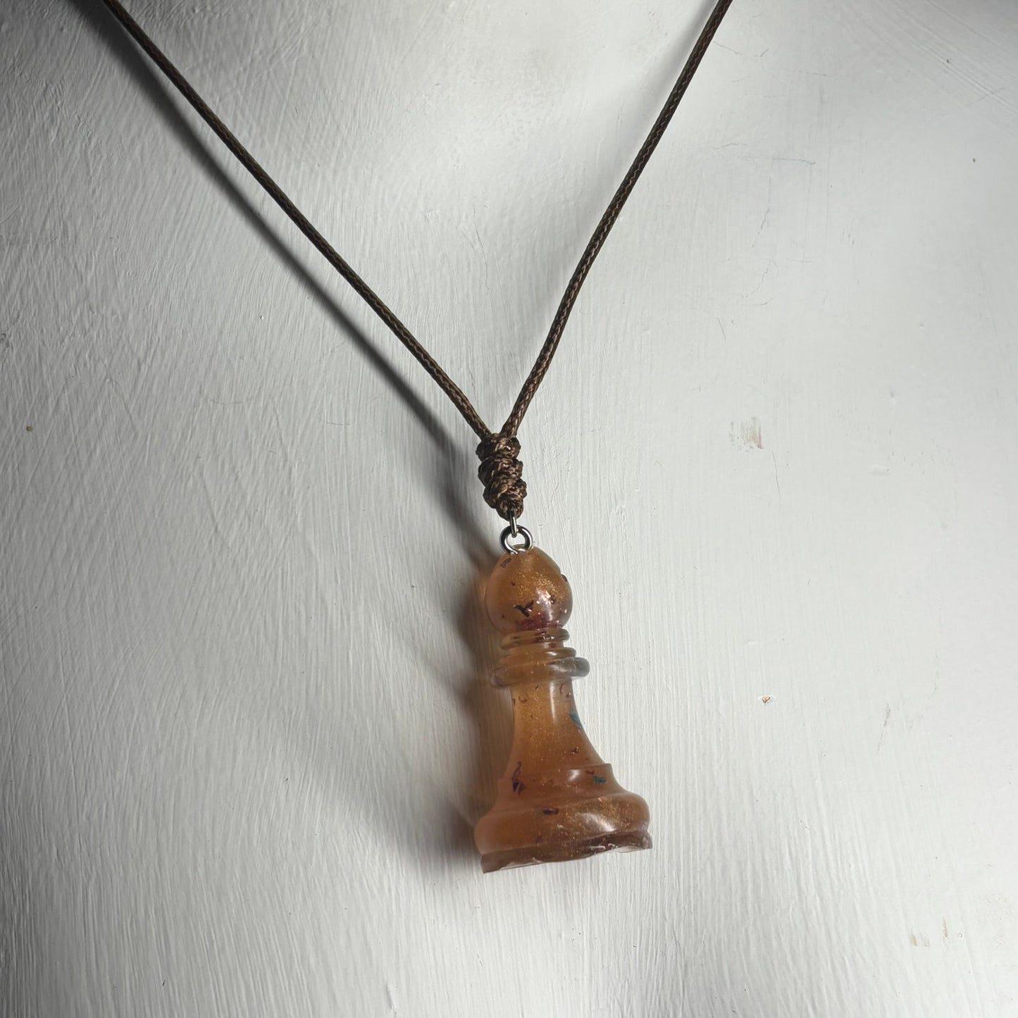 Vintage Bishop - Handmade Resin Chess Necklace