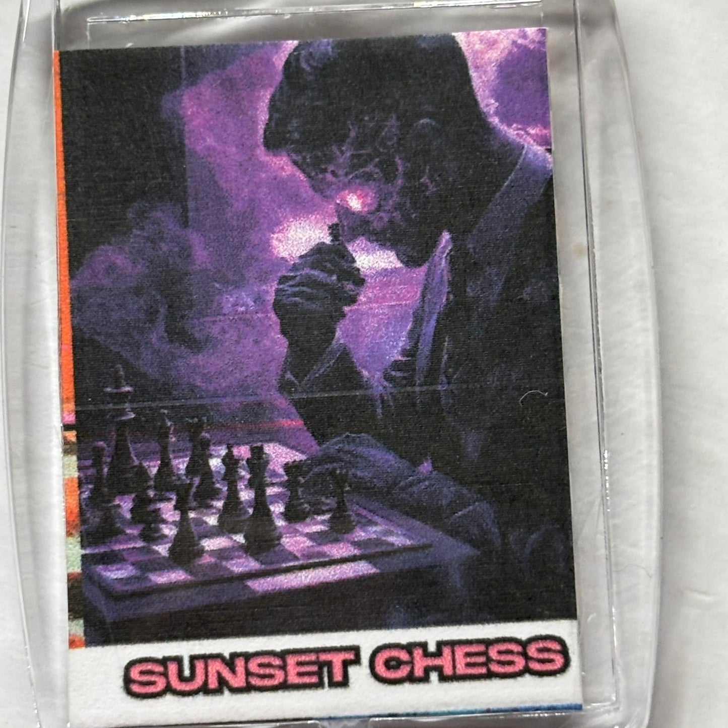 Purple Glow - Chess  Photo Keychain