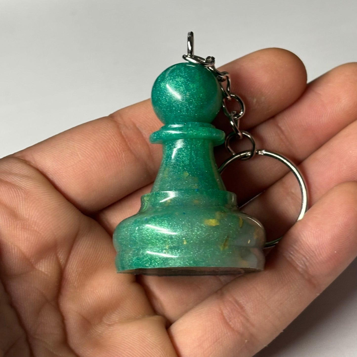 Prestige Green Pawn -  Handmade Resin Keychain - Large Edition