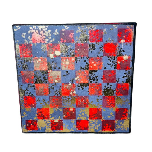 Golden Red Flower - Scrapbook Chess Board