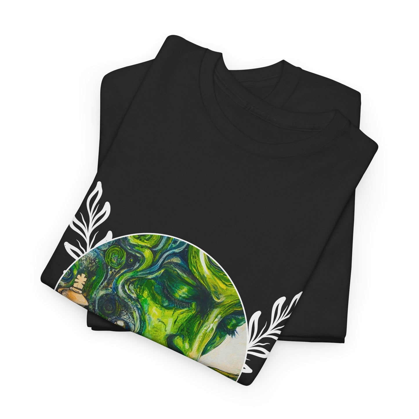 the Green Think -  Black T Shirt