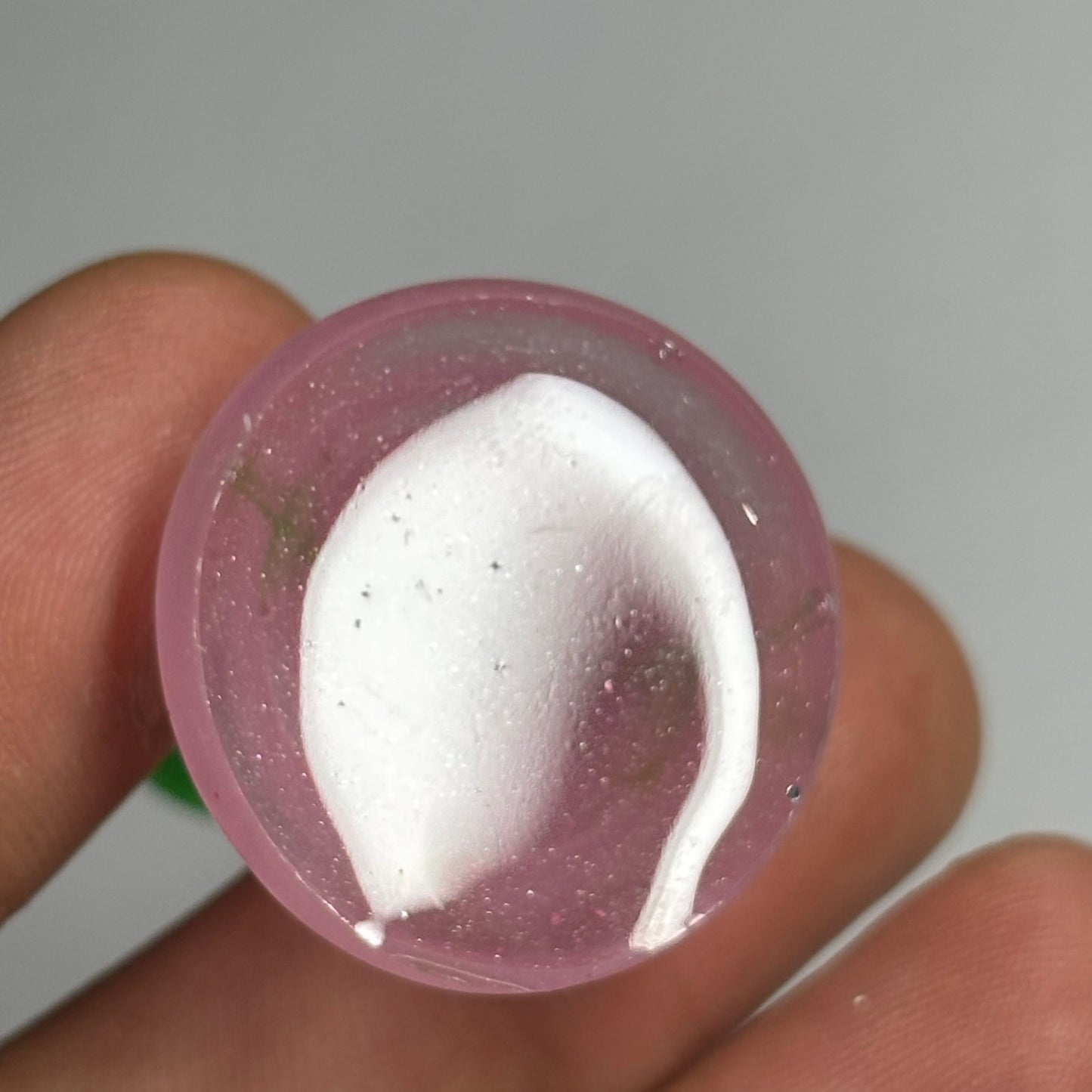 Tropical Pink/Green - Handmade Resin Keychain