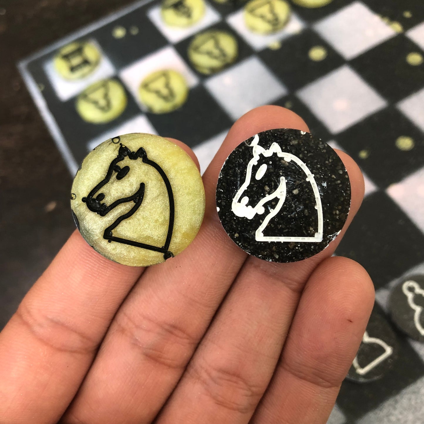 Stealthy Green - Painted Chess Set