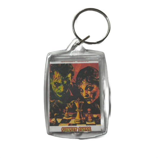 Horror Couple - Chess  Photo Keychain