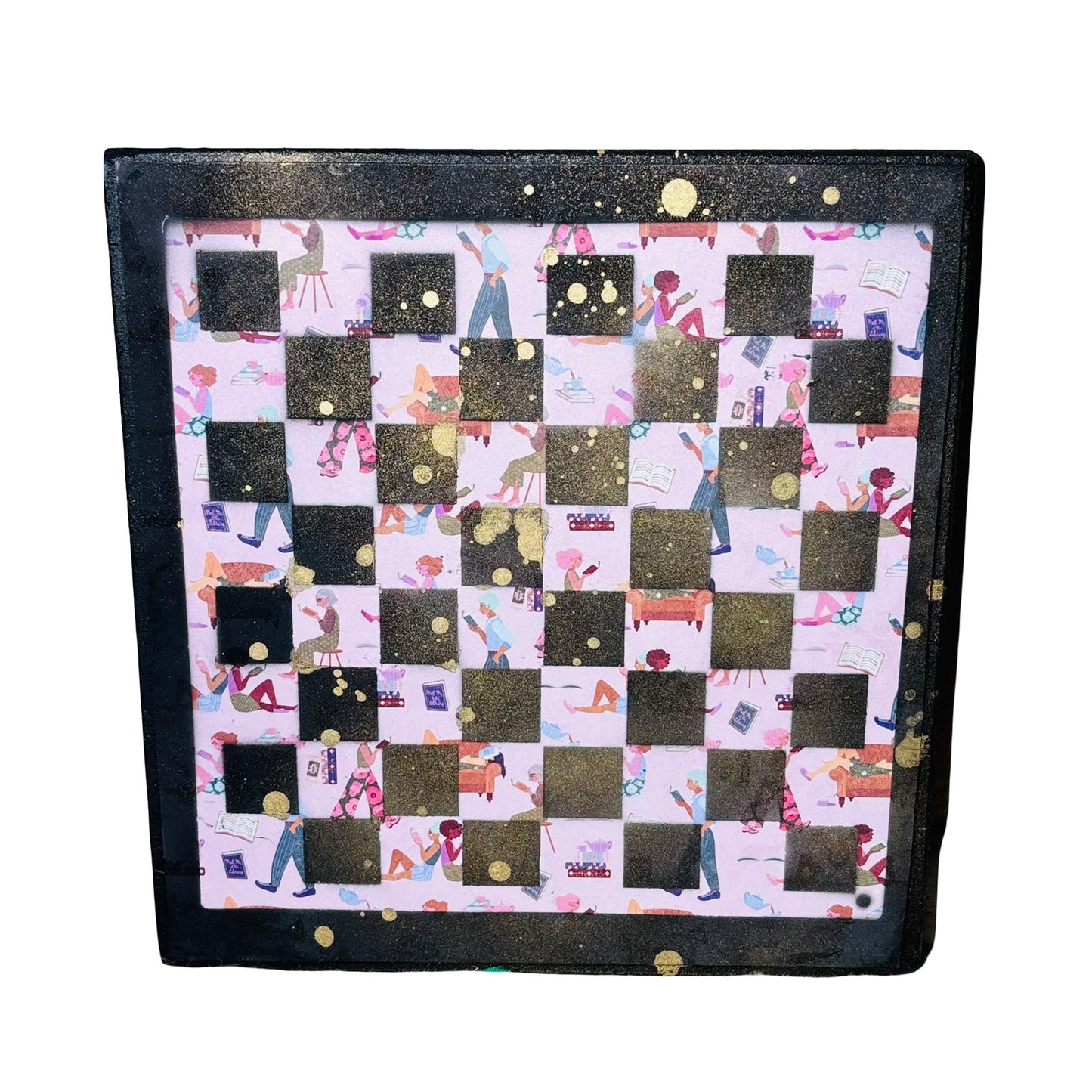 Pink Activities - Scrapbook Chess Board