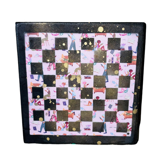 Pink Activities - Scrapbook Chess Board