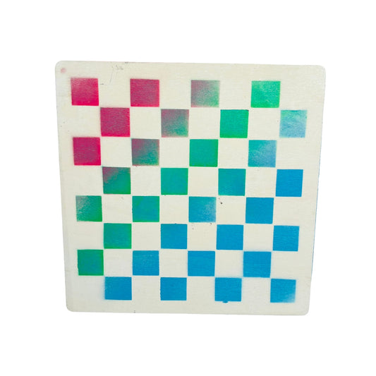 Rainbow - Painted Thin Wooden Chess Board