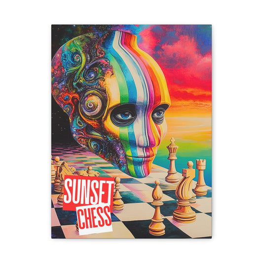 Flowing With Rainbow Joy - Canvas Chess Print 12"x16"