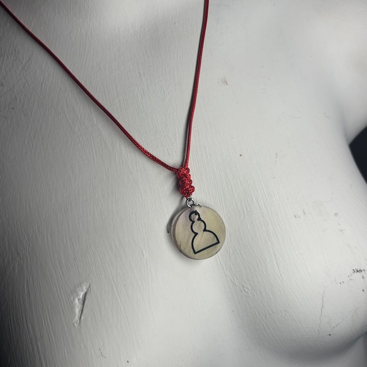 Classic Yellow Pawn - Handmade Resin Chess Necklace