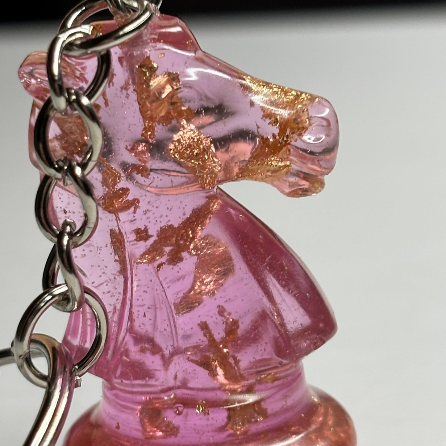 Fabulous Pink Knight - Handmade Resin Keychain