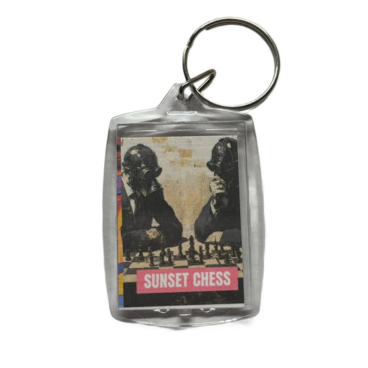 Gas Masks - Chess  Photo Keychain