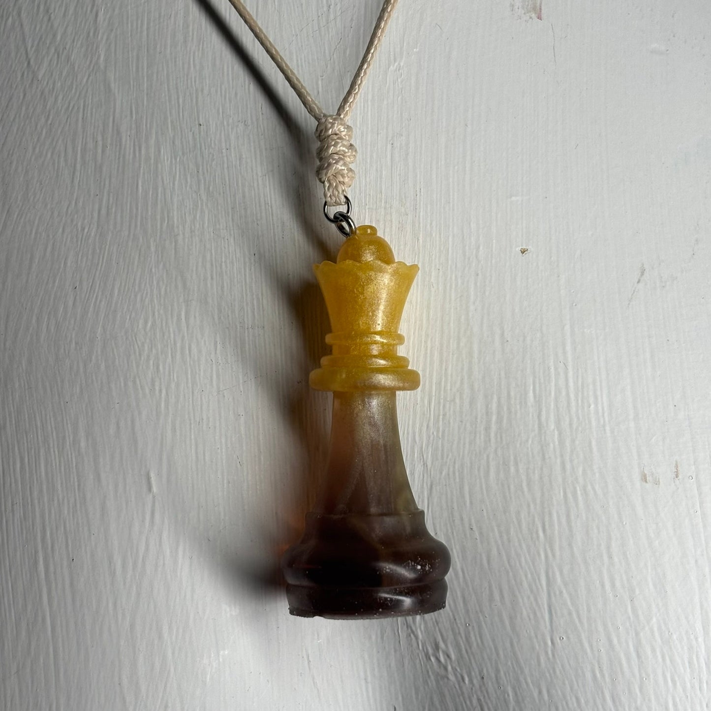 Vintage Queen - Handmade Resin Chess Necklace
