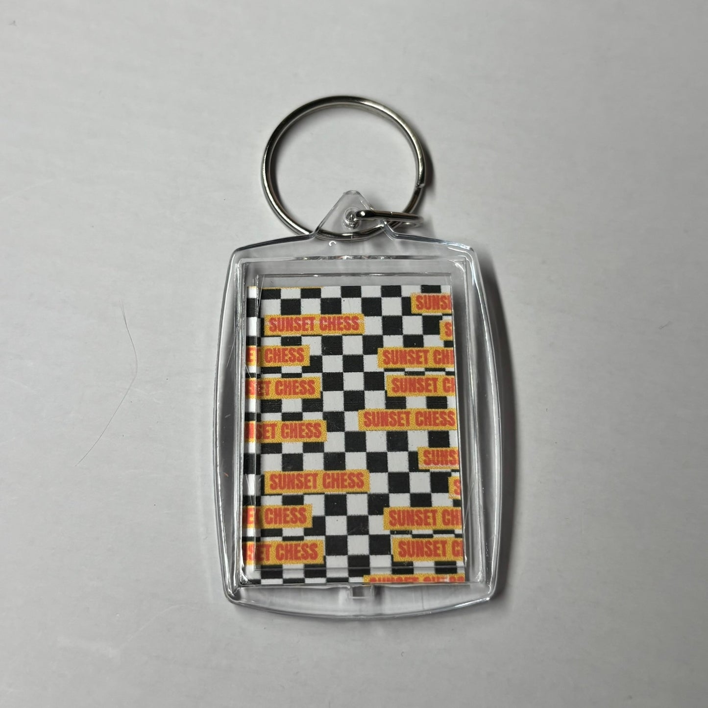 Orange Knight - Sunset Chess Photo Keychain